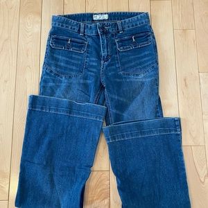 Free People Denim Wide Leg Flare with Pockets